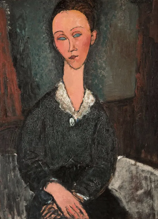 Amedeo Modigliani - Ženska z belim ovratnikom - ročno slikana umetniška slika - olje na platnu