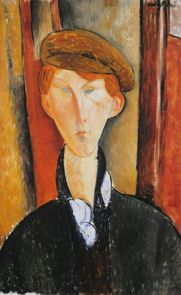 Amedeo Modigliani - Giovane con berretto - quadro su tela dipinto a mano per il soggiorno - riproduzione