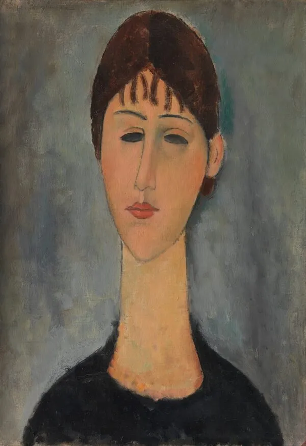 Amedeo Modigliani - Mlada ženska (Oslo) - umetniška slika na platnu - ročno slikana reprodukcija