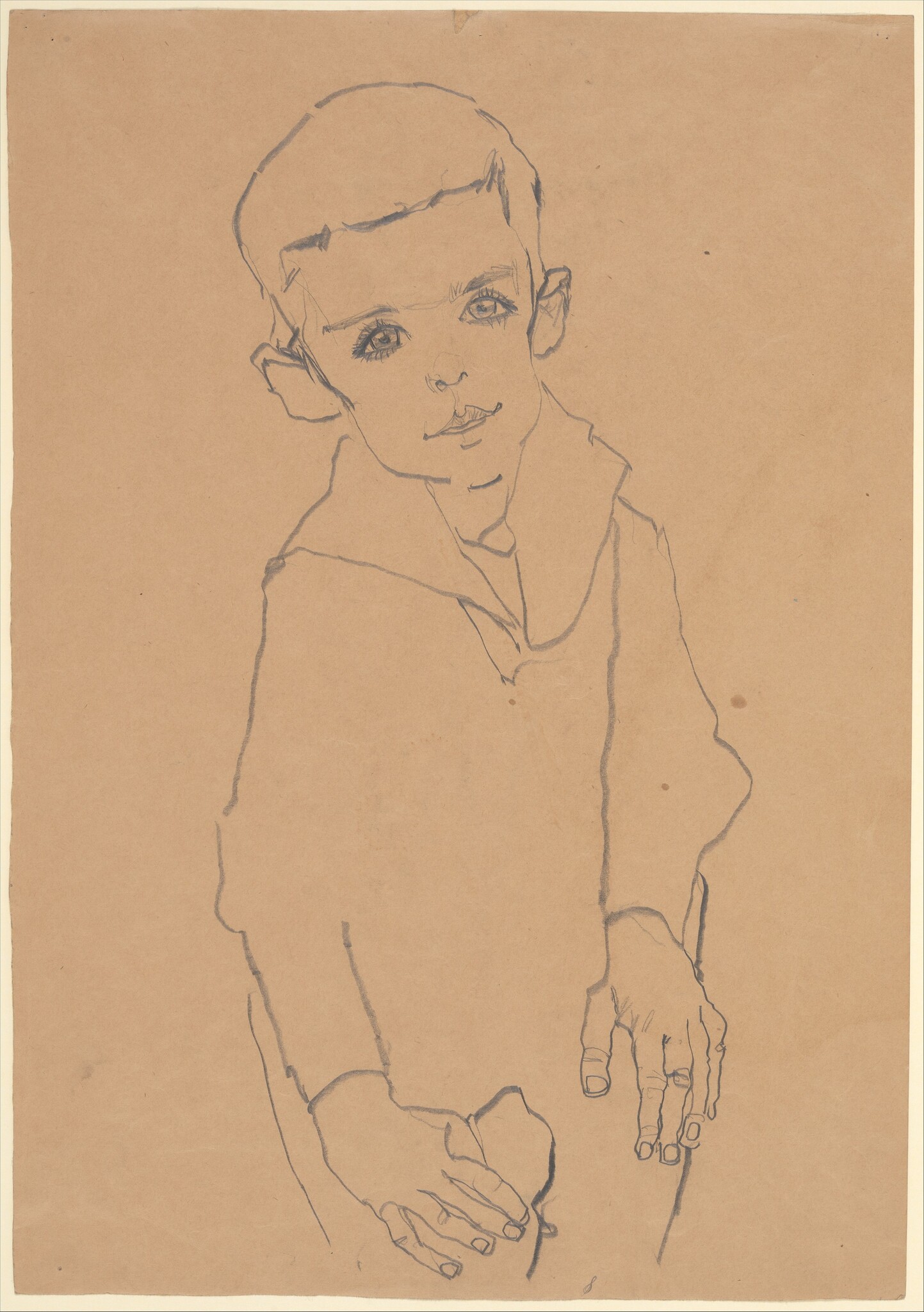 Egon Schiele - Portret Herberta Rainerja - ročno slikana umetniška slika - olje na platnu