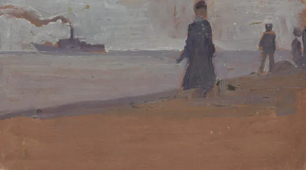 Egon Schiele – Steamer Seen from the Beach