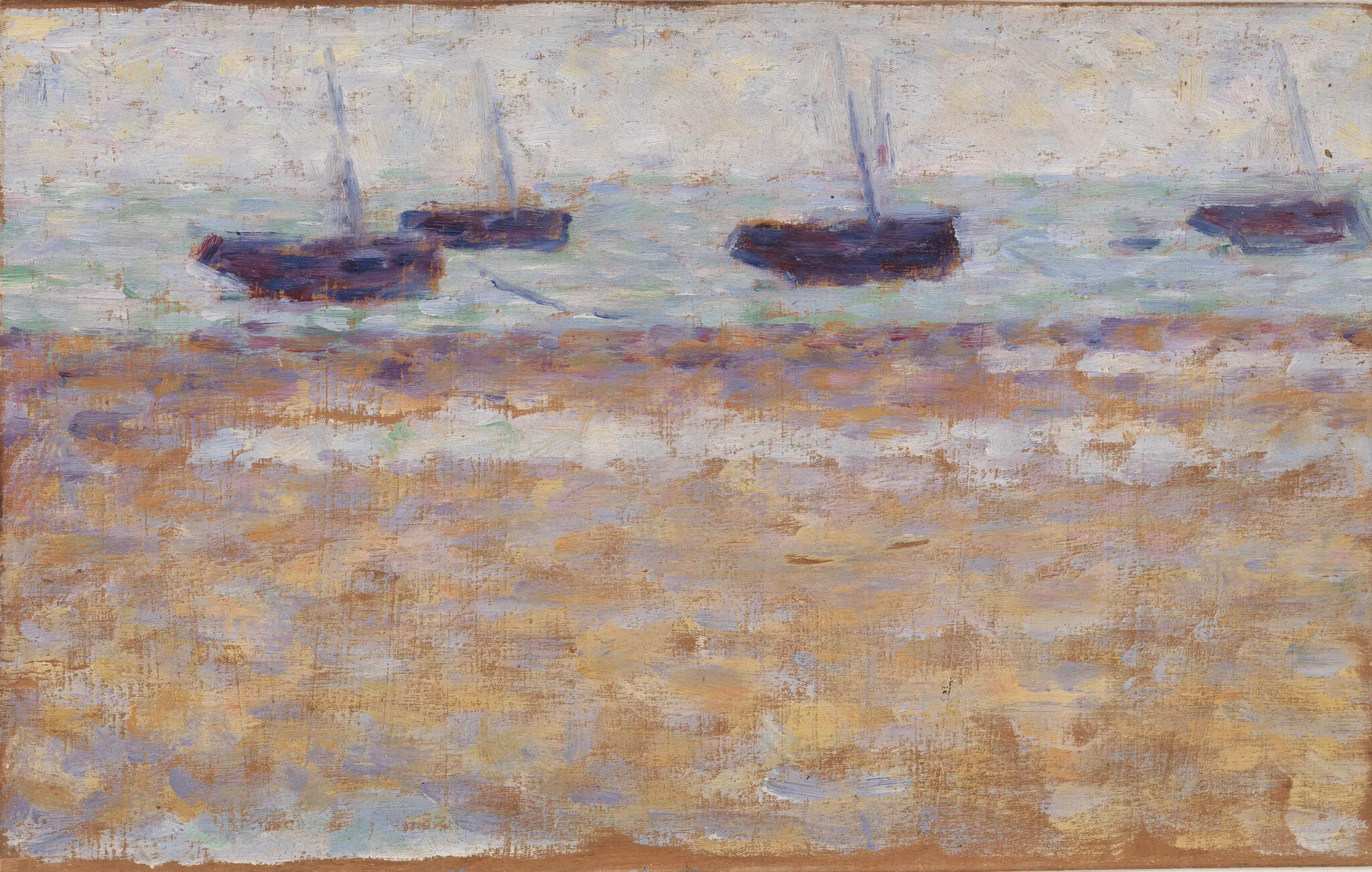 Georges Seurat – Quattro barche a Grandcamp