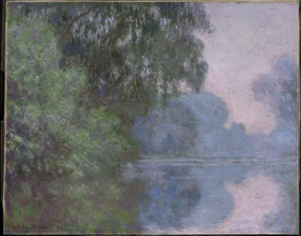 Claude Monet - Jutro na Seni pri Givernyju - ročno slikana umetniška slika - olje na platnu