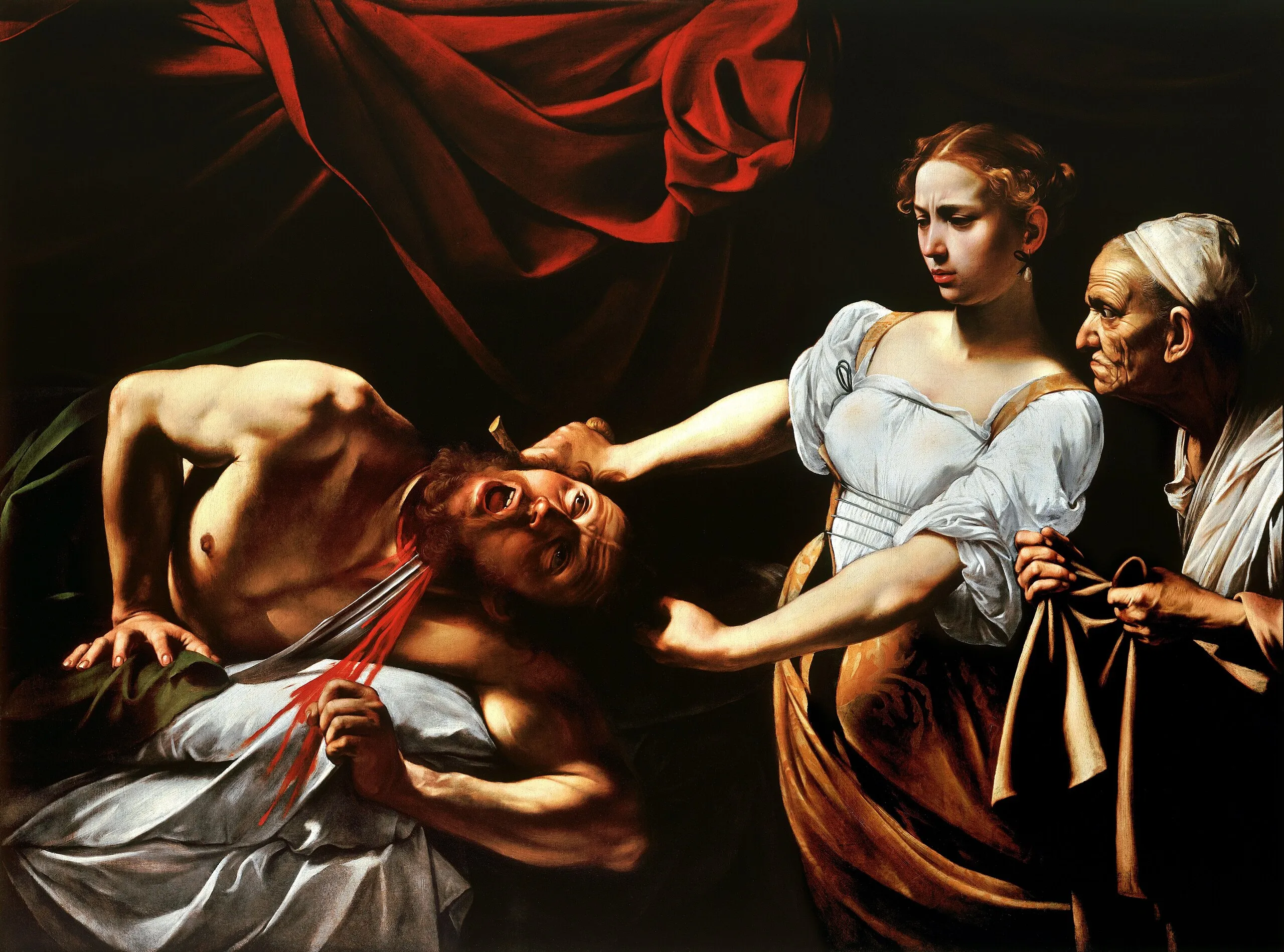 Caravaggio – Judith Beheading Holofernes – the 1598–1599 original in the Galleria Nazionale d'Arte Antica, Rome – oil on canvas