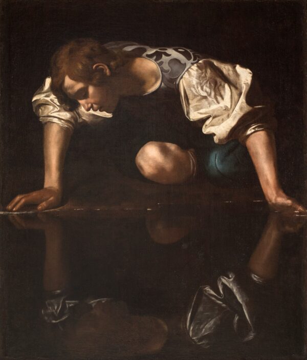Caravaggio – Narcis – original iz oko 1597.–1599. u Galleria Nazionale d’Arte Antica u Rimu – ulje na platnu
