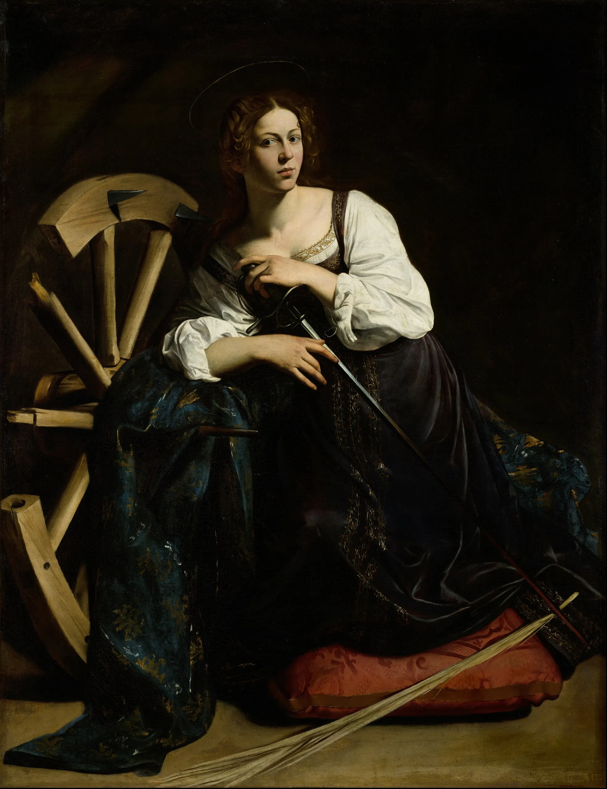 Caravage – Sainte Catherine d’Alexandrie – tableau peint à la main