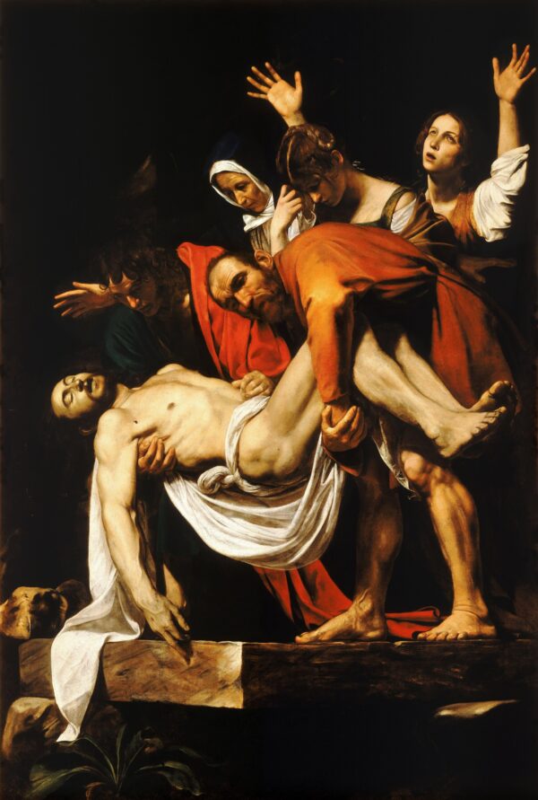 Caravaggio – Polaganje Krista u grob – original iz 1603.–1604. u Vatikanskoj pinakoteci – ulje na platnu