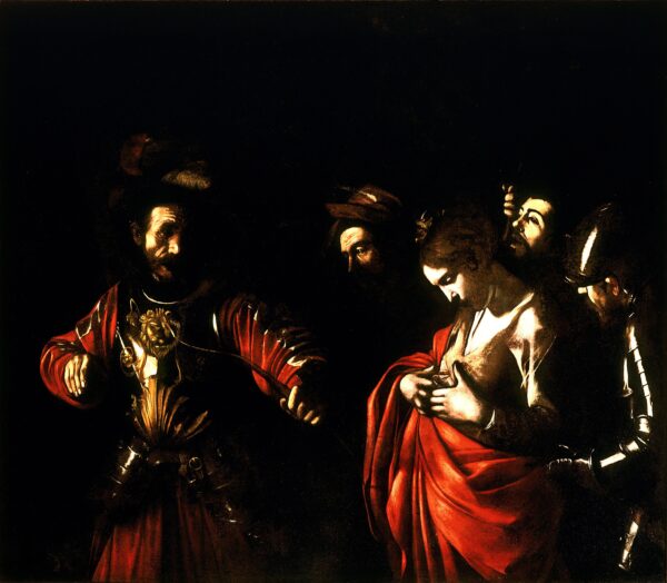Caravaggio – Das Martyrium der heiligen Ursula – das Original von 1610 in den Gallerie d’Italia, Neapel – Öl auf Leinwand