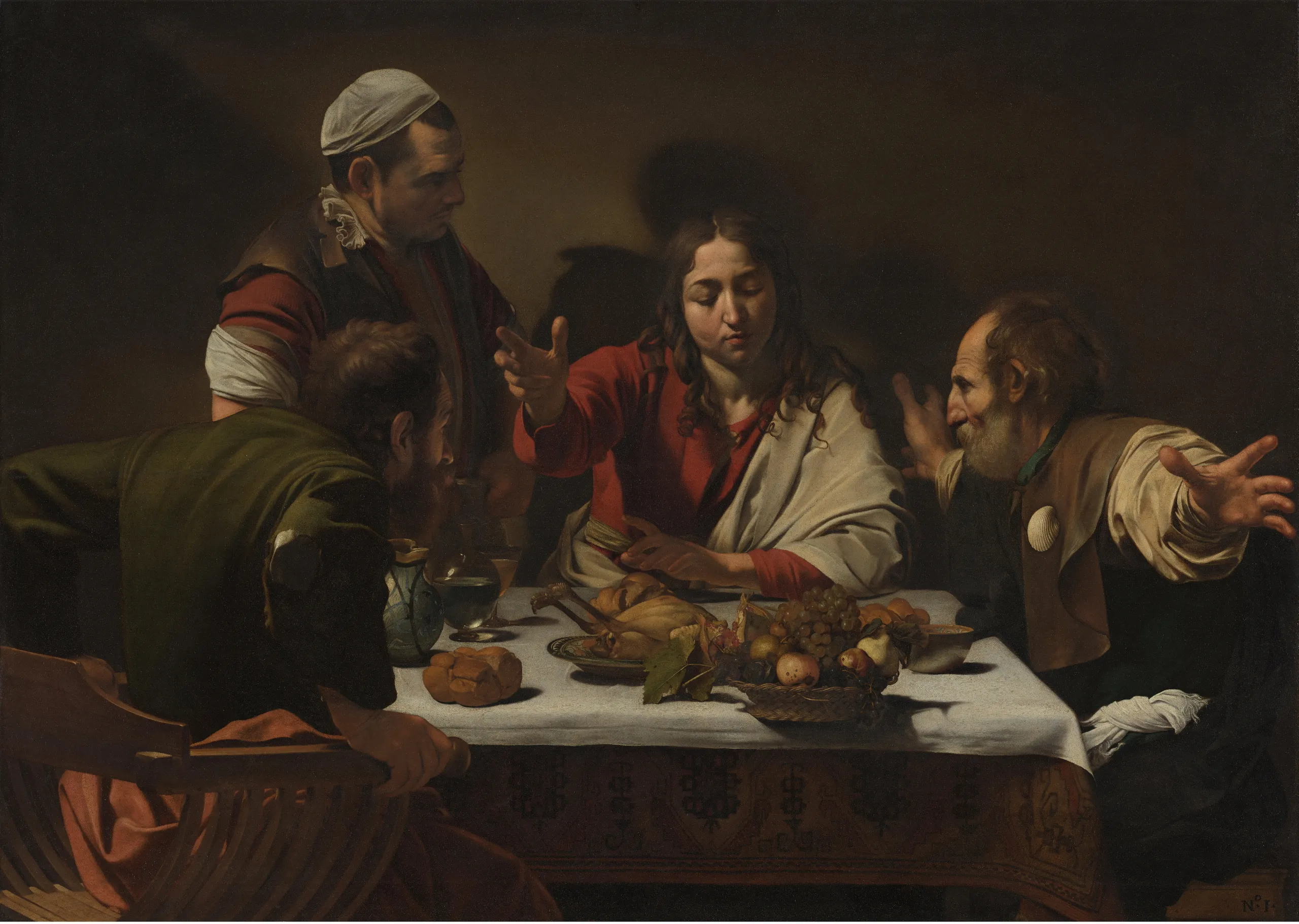 Caravage – Le Souper à Emmaüs – tableau peint à la main