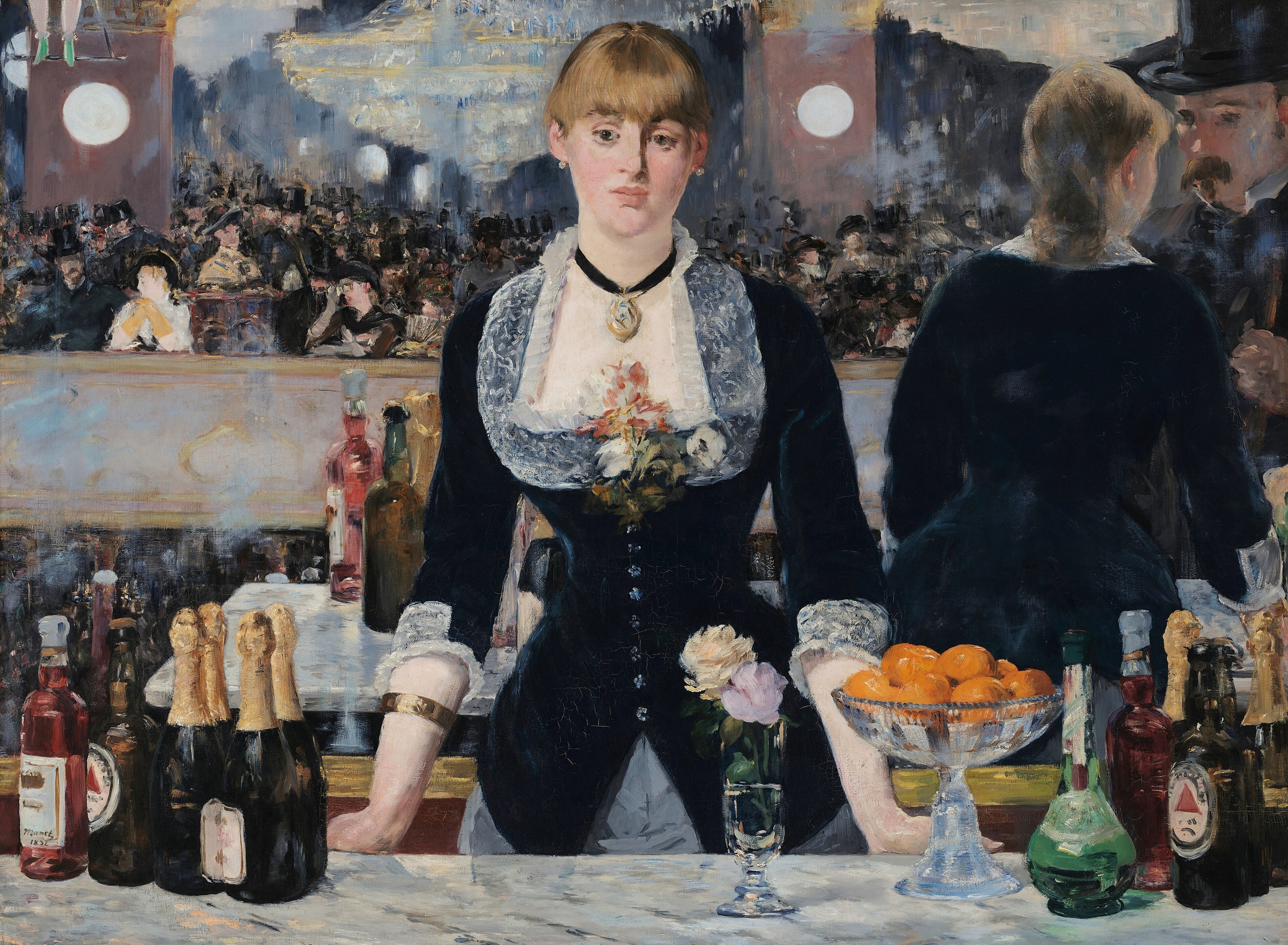 Édouard Manet – A Bar at the Folies-Bergère – oil on canvas of 1882, Courtauld Gallery
