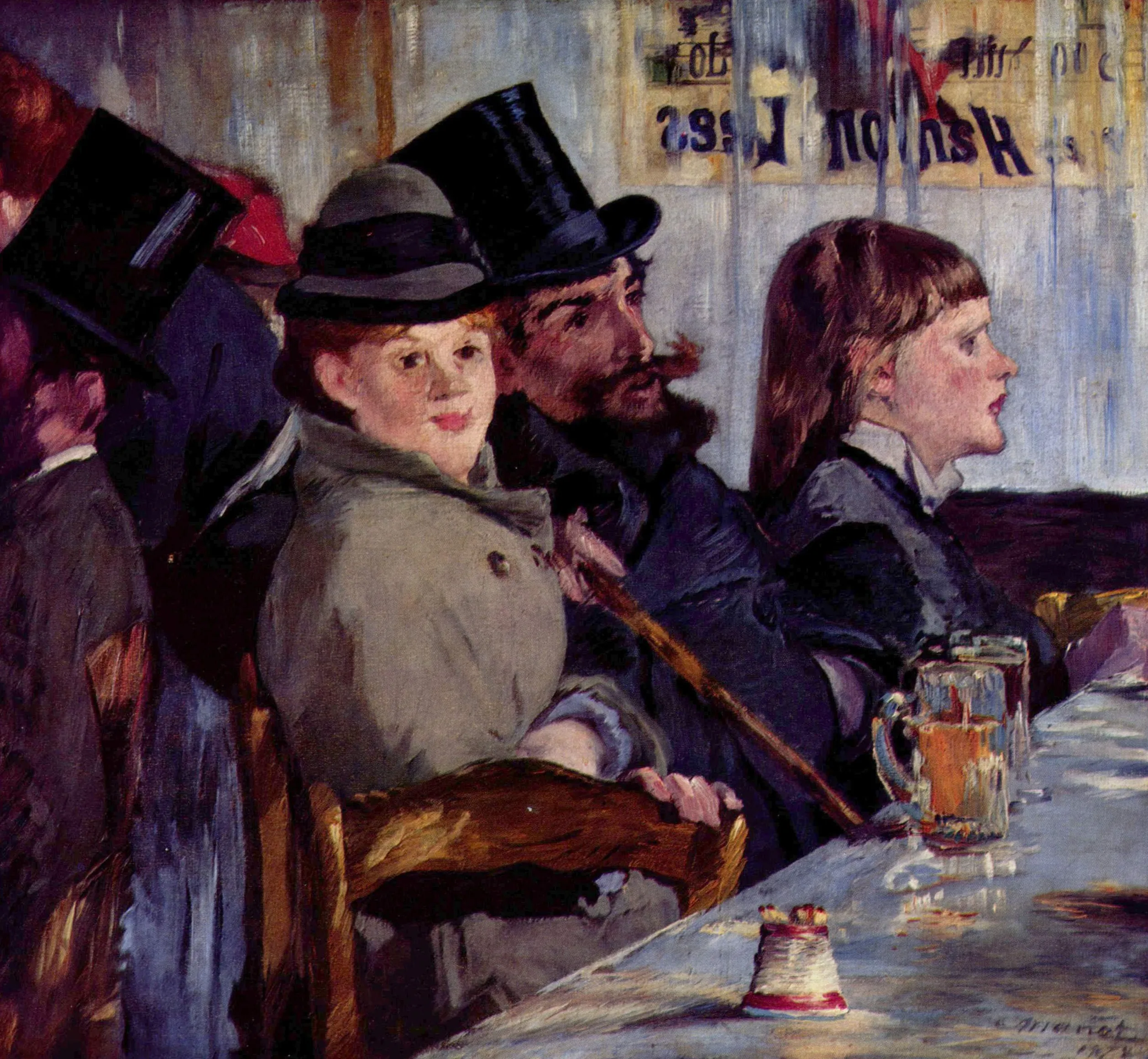 Édouard Manet – Im Café – Öl auf Leinwand von 1878, Sammlung Oskar Reinhart