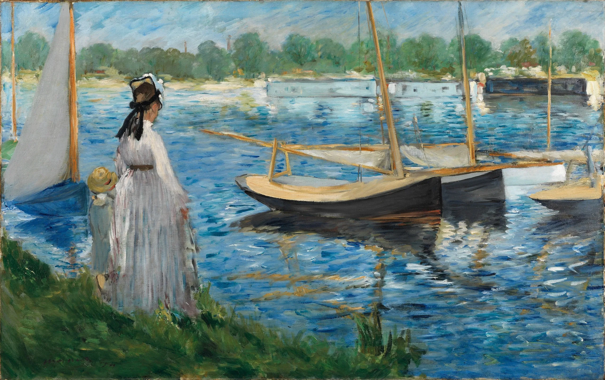 Édouard Manet – A Szajna partja Argenteuil-nél – olaj vásznon 1874-ből, Courtauld Gallery