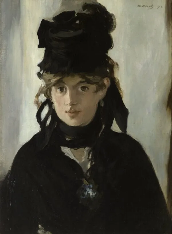 Édouard Manet – Berthe Morisot con un mazzo di violette – olio su tela del 1872, Musée d’Orsay