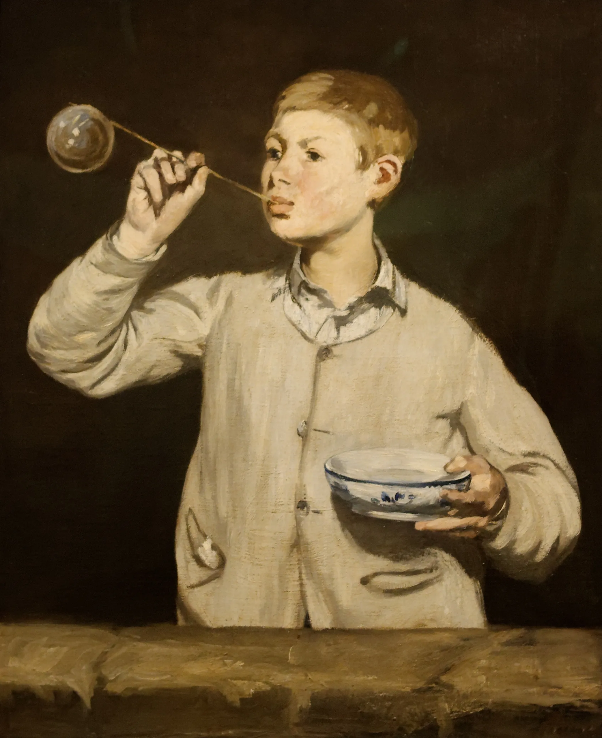 Édouard Manet – Szappanbuborékot fújó fiú – olaj vásznon 1867-ből, Calouste Gulbenkian Múzeum