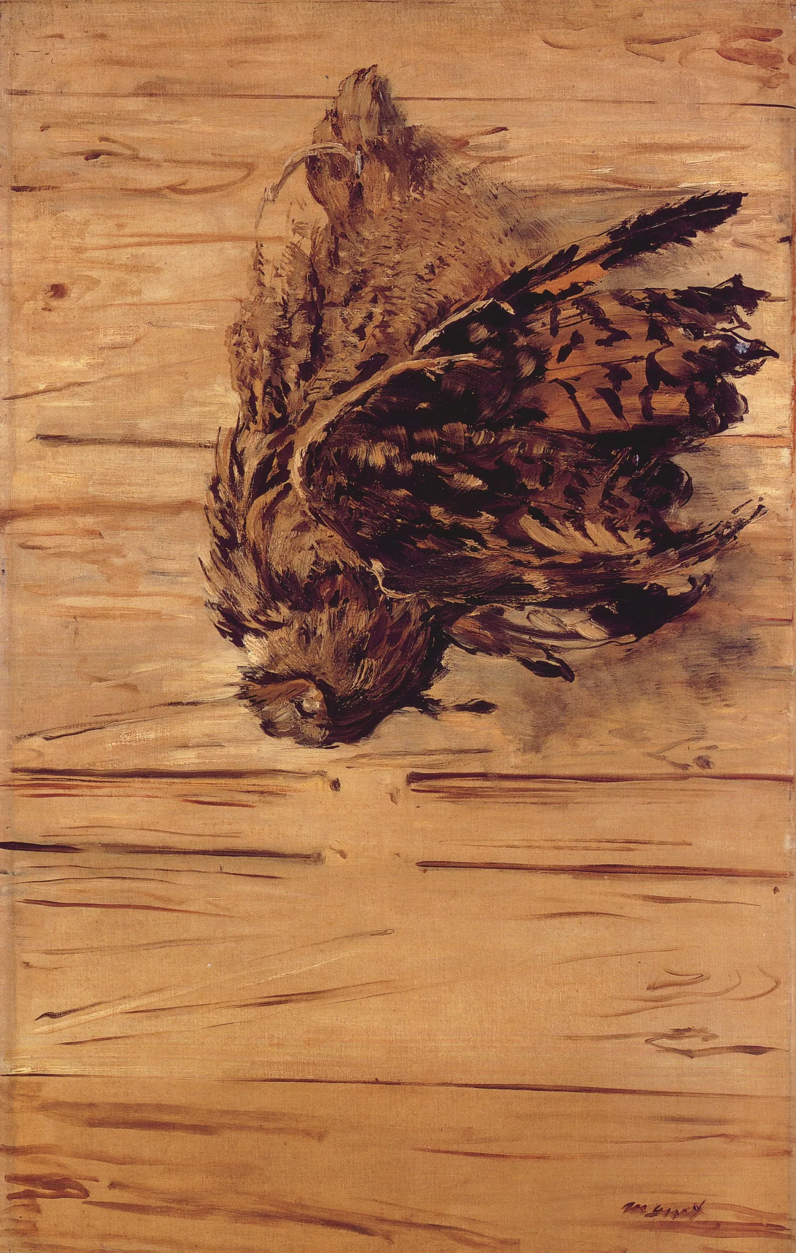 Édouard Manet – Gufo reale morto – olio su tela del 1881, Fondazione Collezione E. G. Bührle