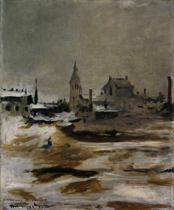 Édouard Manet – Snijeg u Petit-Montrougeu – ulje na platnu iz 1870., National Museum Wales