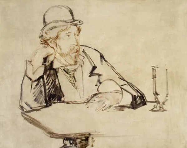 Édouard Manet – George Moore a kávéházban – befejezetlen olajvázlat, Metropolitan Museum of Art