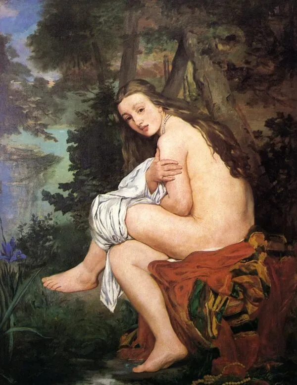 Édouard Manet – A meglepett nimfa – olaj vásznon 1861-ből, Museo Nacional de Bellas Artes