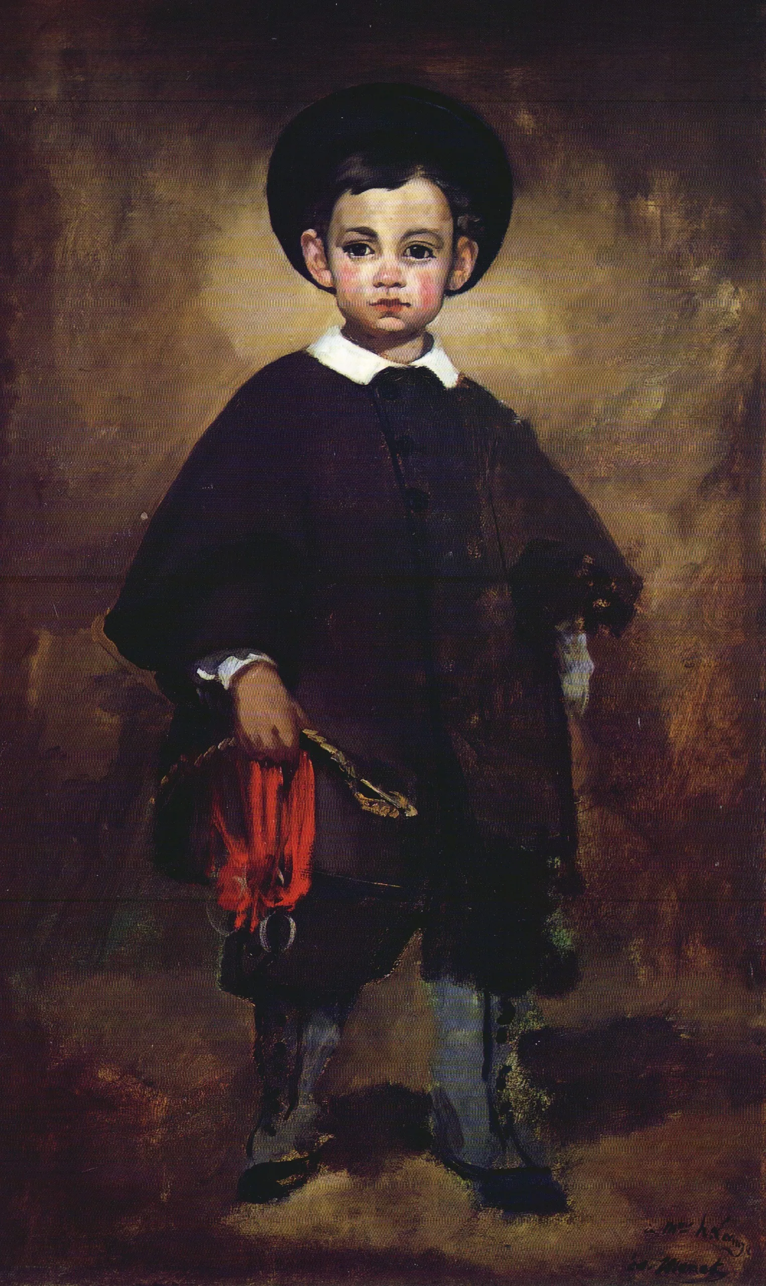 Édouard Manet – Mali Lange – olje na platnu iz okoli leta 1861, Staatliche Kunsthalle Karlsruhe