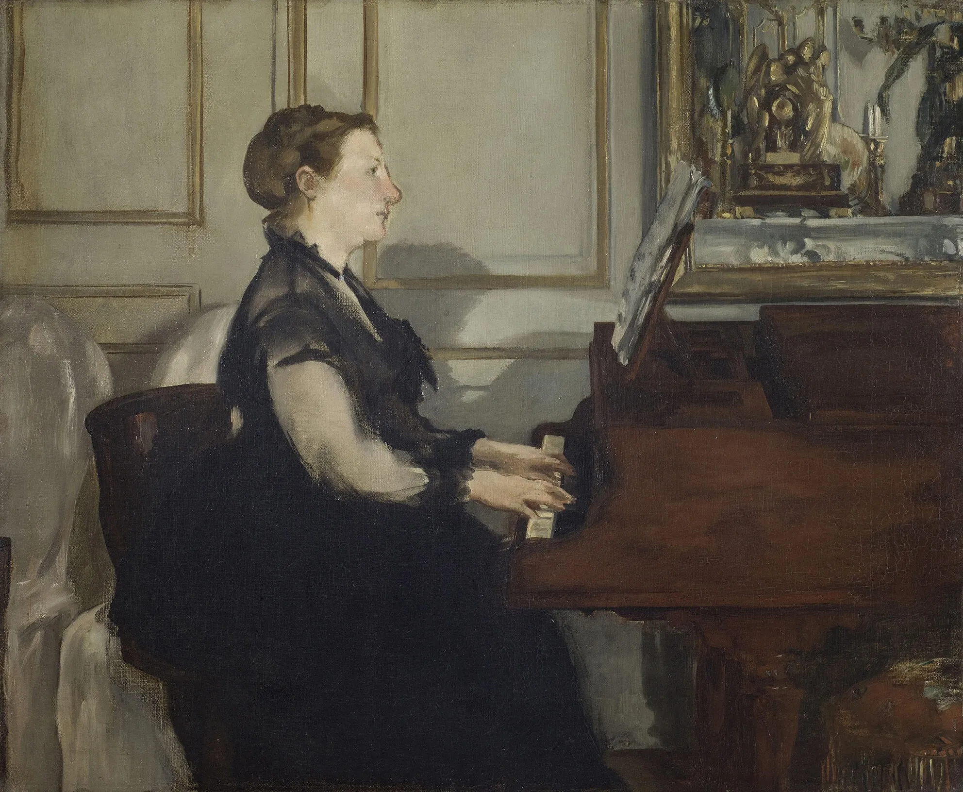 Édouard Manet – Madame Manet am Klavier – Öl auf Leinwand von 1867–68, Musée d’Orsay
