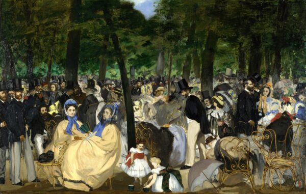 Édouard Manet – Musik im Tuileriengarten – Öl auf Leinwand von 1862, The National Gallery