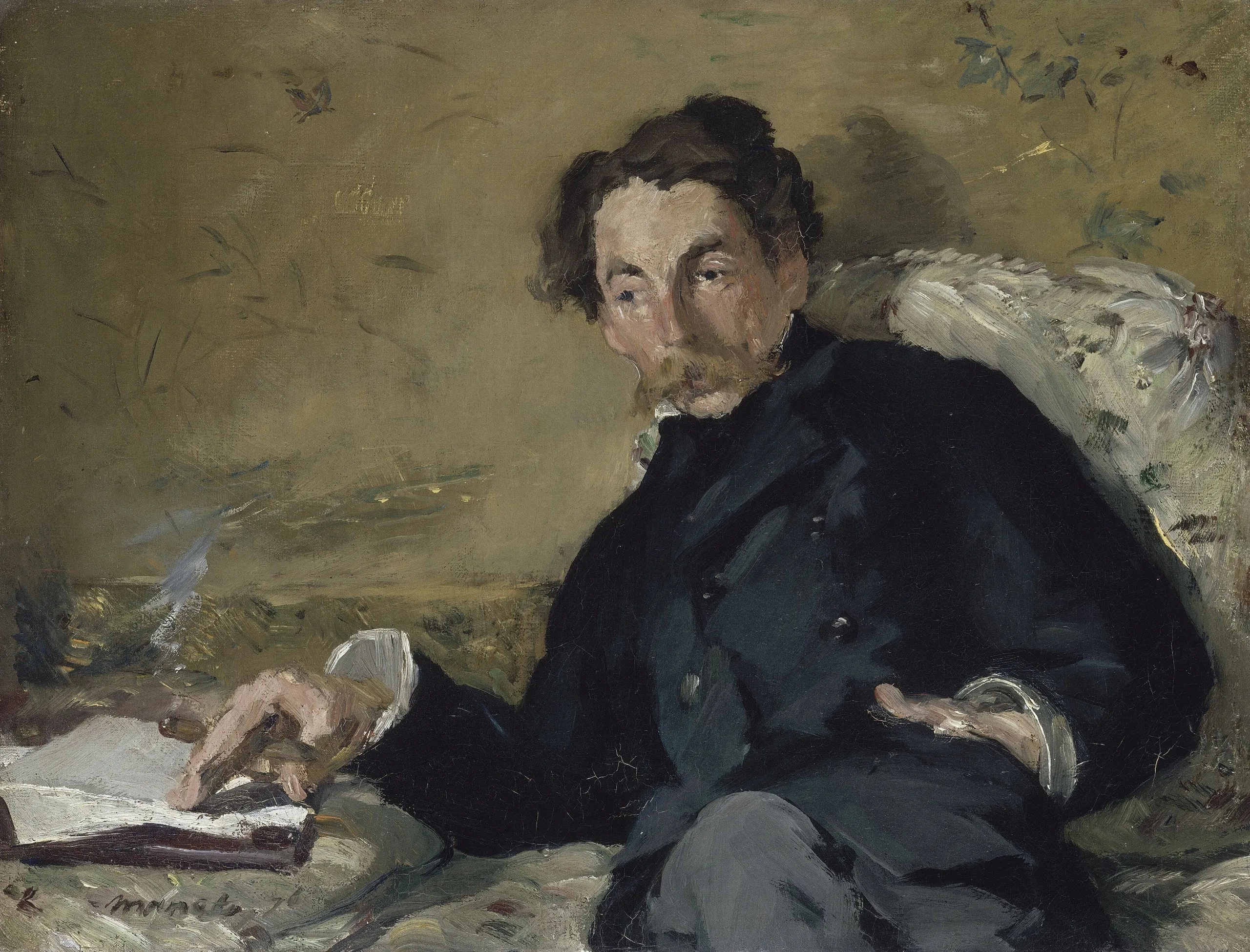Édouard Manet – Stéphane Mallarmé portréja – olaj vásznon 1876-ból, Musée d’Orsay