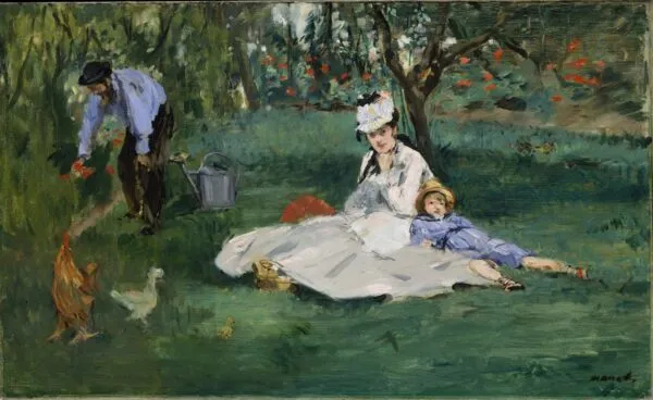 Édouard Manet – A Monet család argenteuil-i kertjében – olaj vásznon 1874-ből, Metropolitan Museum of Art
