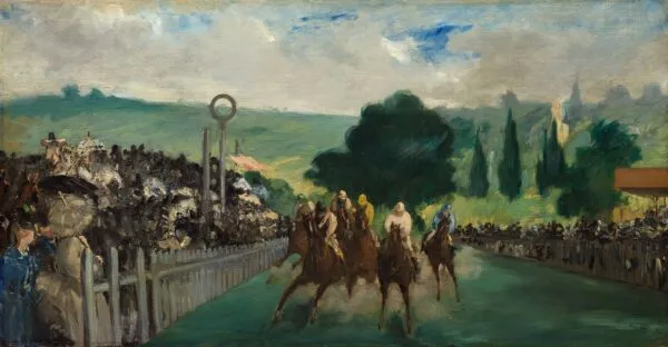 Édouard Manet – Lóverseny Longchampban – olaj vásznon 1866-ból, Art Institute of Chicago