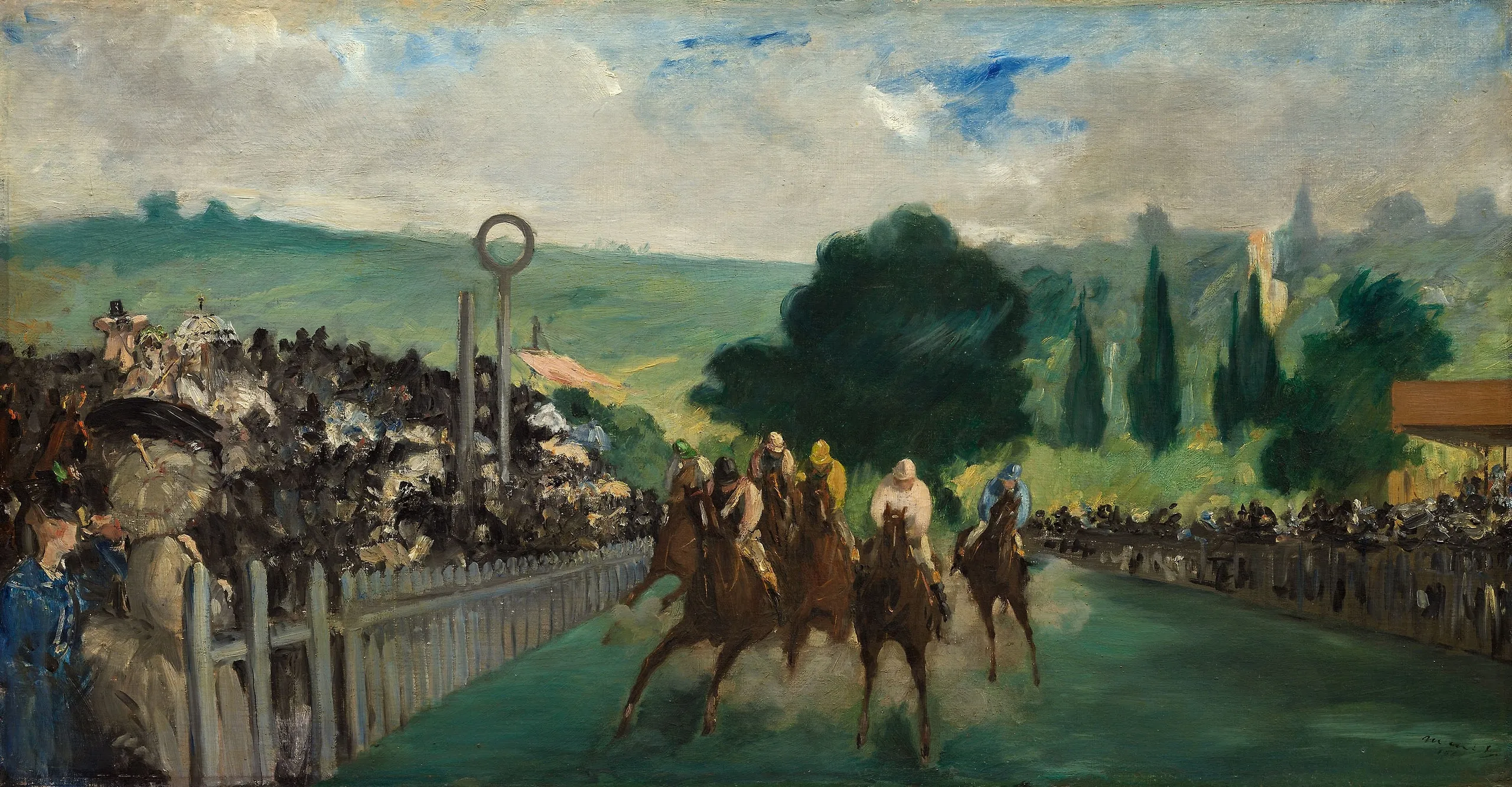 Édouard Manet – Lóverseny Longchampban – olaj vásznon 1866-ból, Art Institute of Chicago