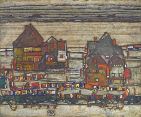 Egon Schiele – Hiše s perilom (Predmestje II)