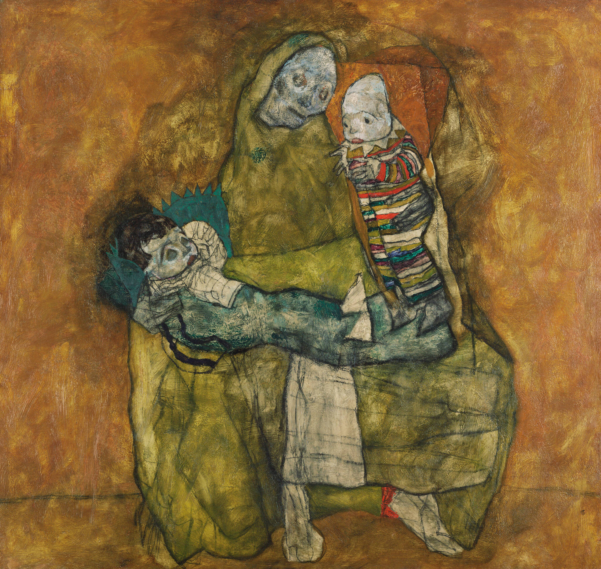 Egon Schiele – Majka s dvoje djece II