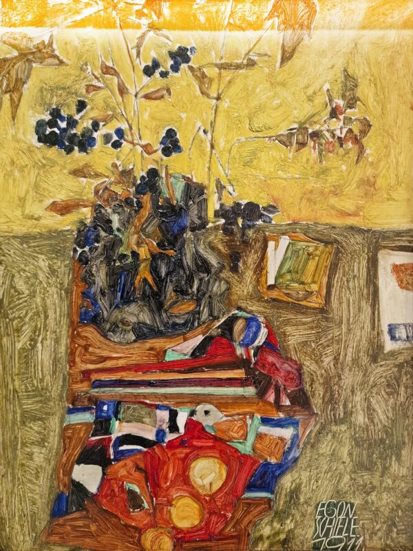 Egon Schiele – Mrtva priroda s cvijećem