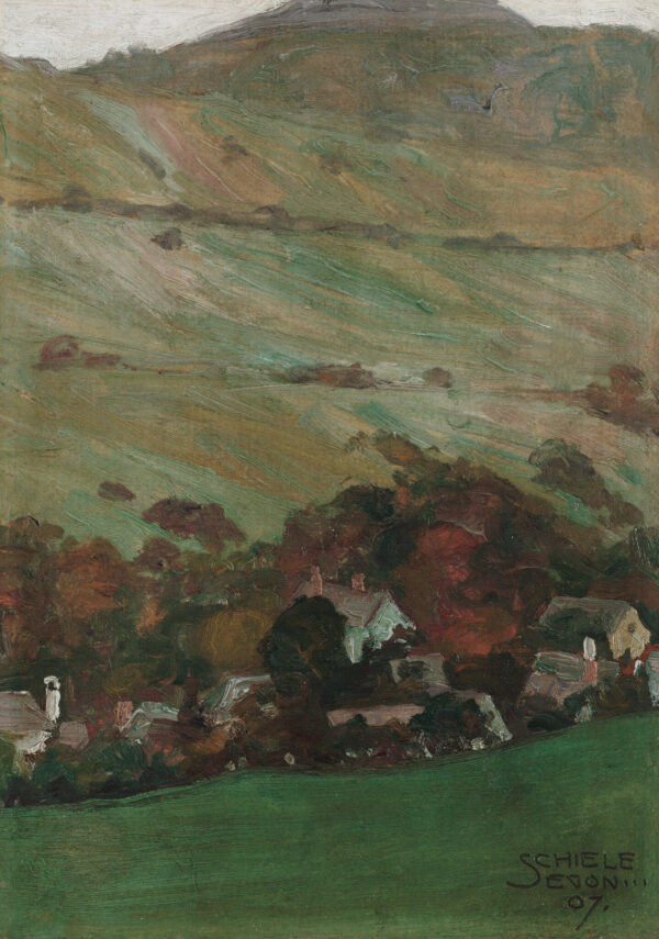 Egon Schiele – Kuće pod planinskom padinom