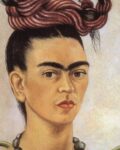 Frida Kahlo, Selbstporträt mit Zopf (1941), Ausschnitt