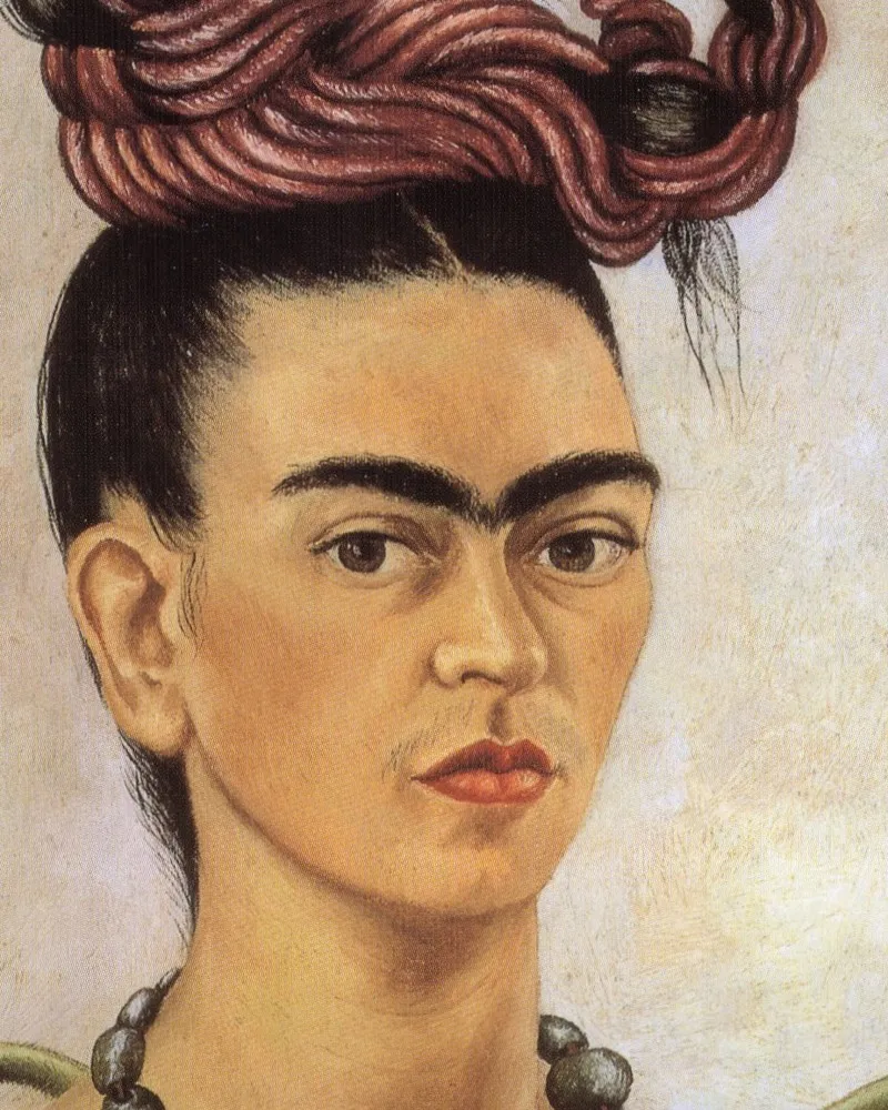 Frida Kahlo, Autoportrait à la tresse (1941), détail