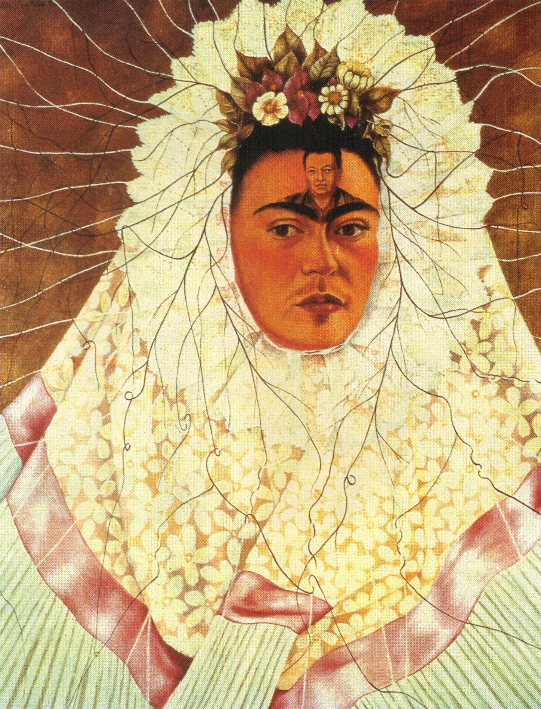 Frida Kahlo – Diego dans mes pensées – tableau peint à la main
