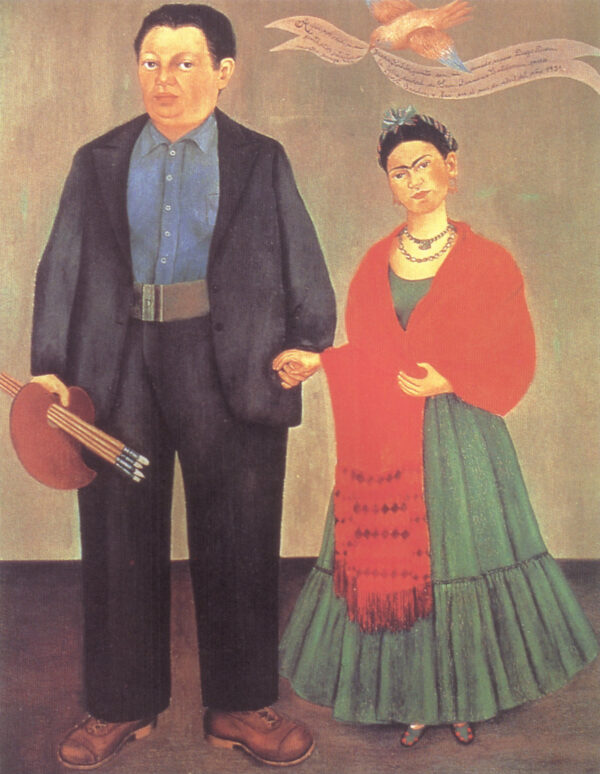 Frida Kahlo – Frida und Diego Rivera – das Original von 1931 im SFMOMA, San Francisco – Öl auf Leinwand