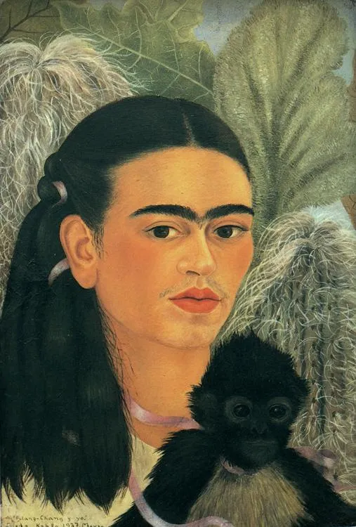 Frida Kahlo – Fulang-Chang and I – the original at the Museum of Modern Art (MoMA), New York – oil on masonite