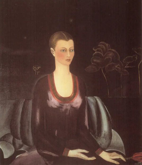 Frida Kahlo – Alicia Galant portréja – az 1927-es eredeti a Museo Dolores Olmedo gyűjteményében – olaj, vászon