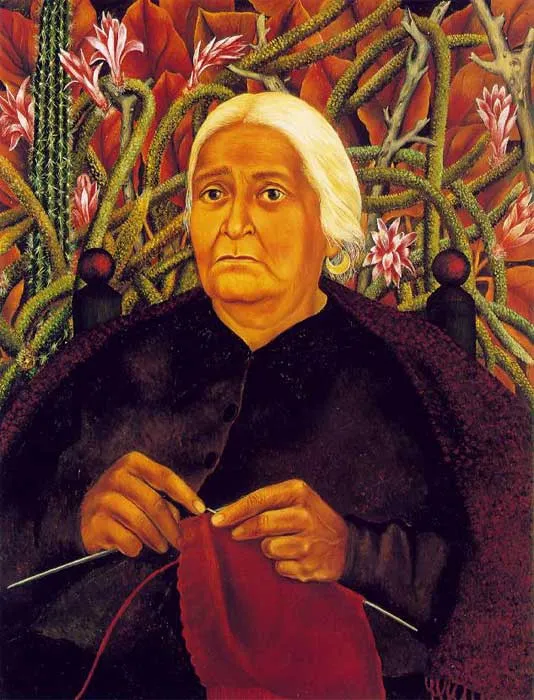 Frida Kahlo – Portrait of Doña Rosita Morillo – the original in the Dolores Olmedo collection, Mexico City – oil on canvas on masonite