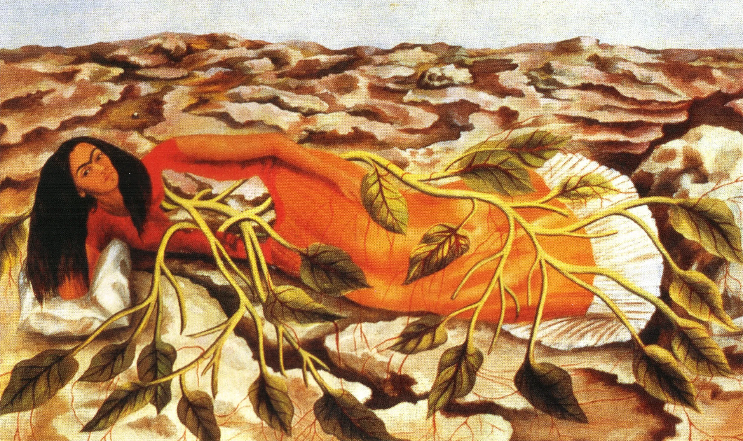 Frida Kahlo – Gyökerek – az 1943-as eredeti magángyűjteményben – olaj, fém