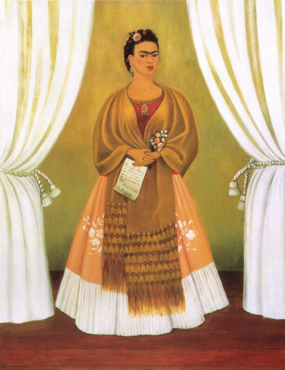 Frida Kahlo – Autoportrait dédié à Léon Trotski – tableau peint à la main