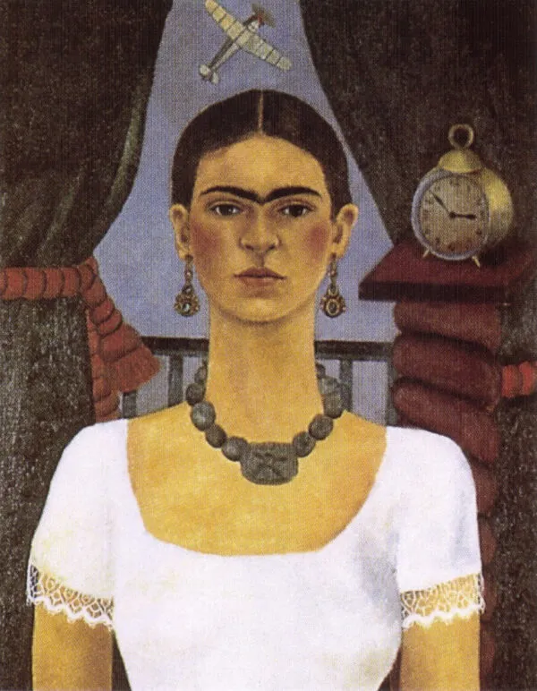 Frida Kahlo – Self-Portrait – Time Flies – the original of 1929 in a private collection – oil on masonite