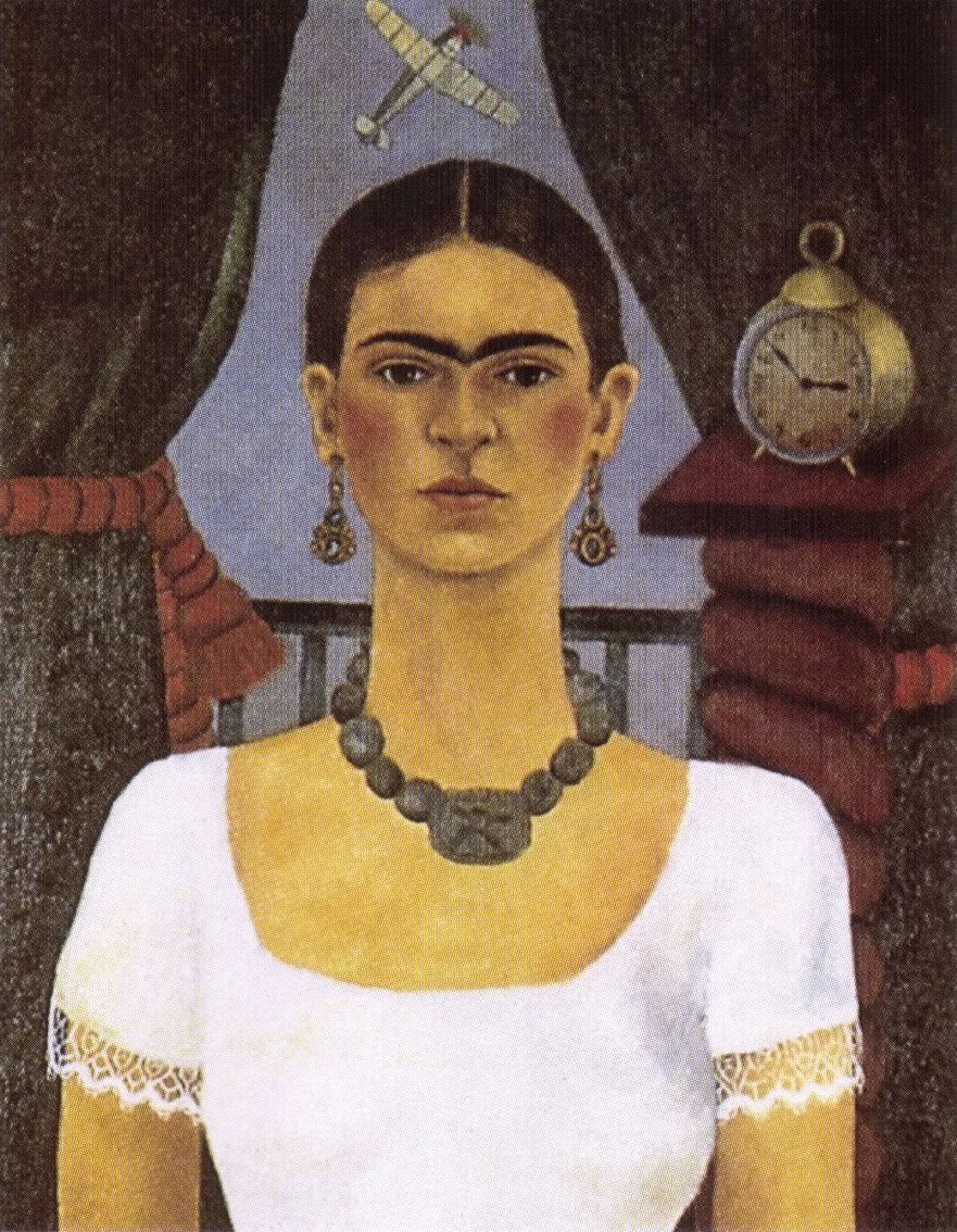 Frida Kahlo – Self-Portrait – Time Flies – the original of 1929 in a private collection – oil on masonite
