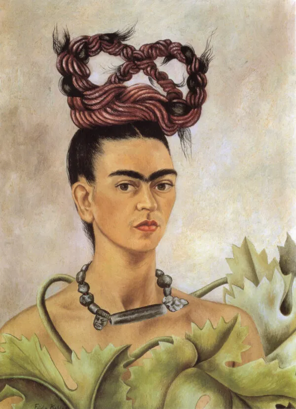 Frida Kahlo – Önportré copffal – az 1941-es eredeti Jacques és Natasha Gelman gyűjteményében – olaj, farostlemez