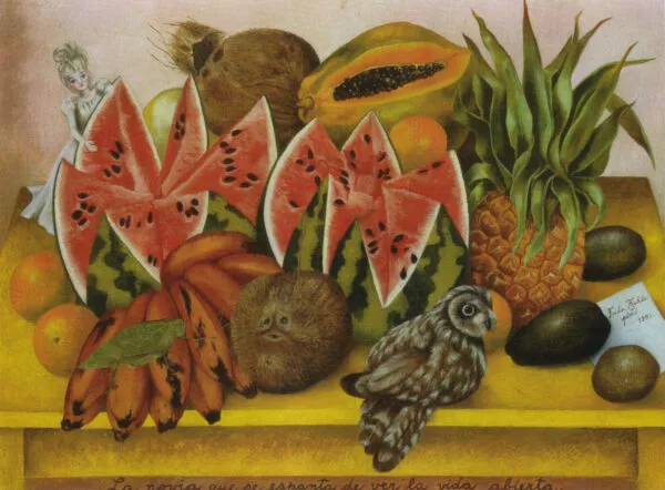 Frida Kahlo – The Bride Frightened at Seeing Life Opened – the original of 1943, Gelman Collection, Mexico City – oil on canvas