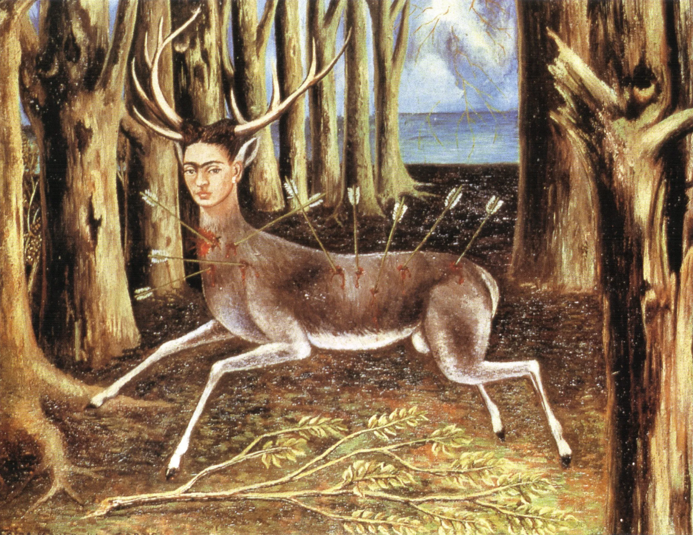 Frida Kahlo – Le Cerf blessé – tableau peint à la main