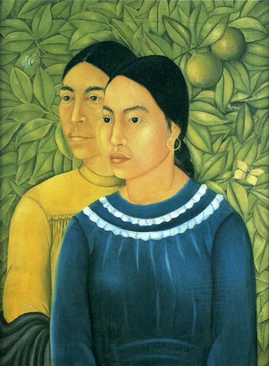 Frida Kahlo – Two Women (Salvadora and Herminia) – the original of 1928 in the Museum of Fine Arts, Boston – oil on canvas