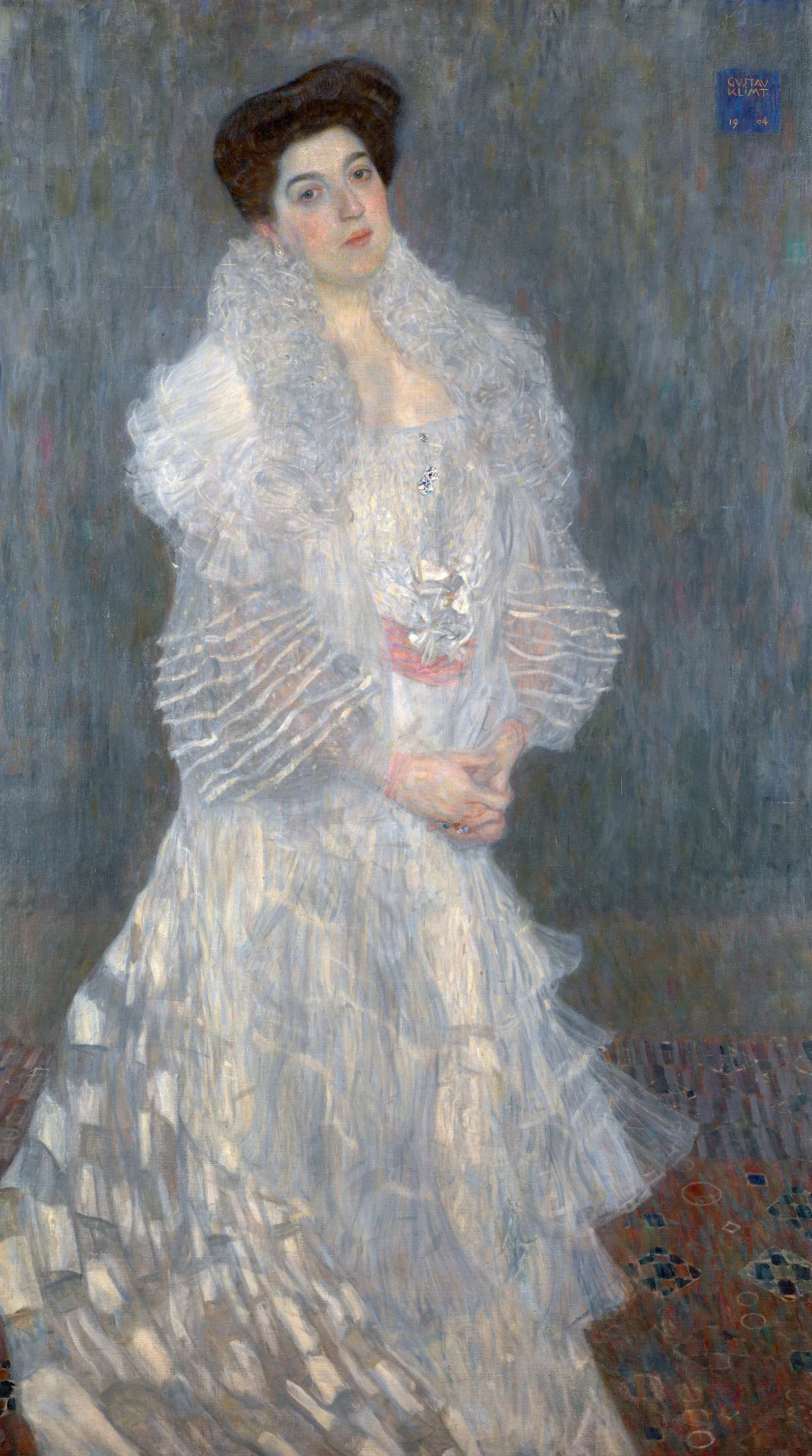 Gustav Klimt – Portrait d’Hermine Gallia – tableau peint à la main