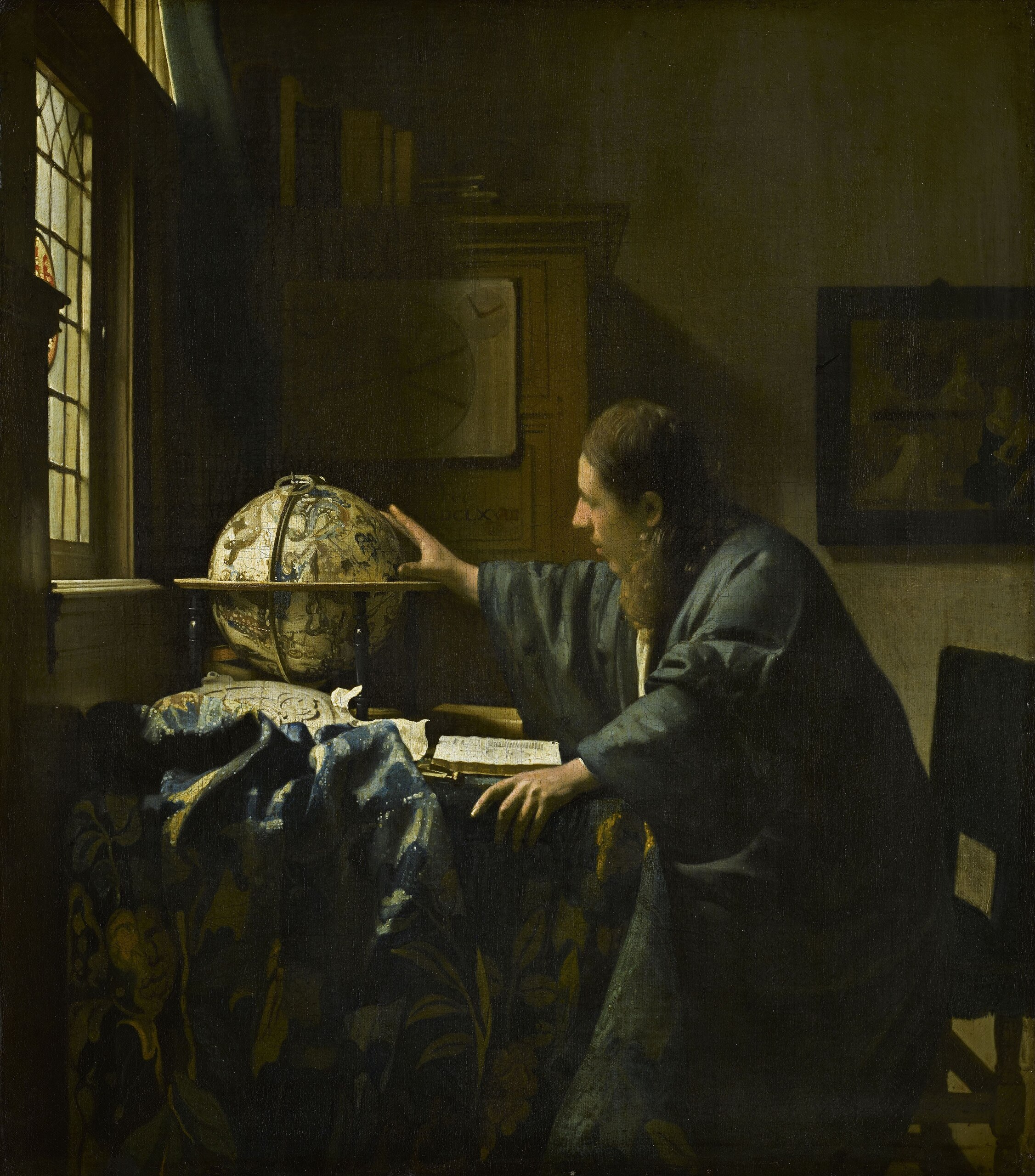 Johannes Vermeer – Der Astronom – das Original von 1668 im Louvre in Paris – Öl auf Leinwand